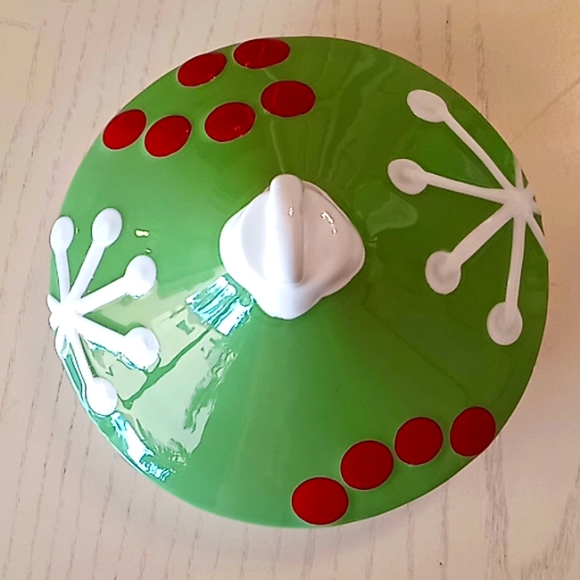 Real Home M&M's Christmas Green Ball Tree Ornament Cookie/Candy Jar. Like New! - Picture 11 of 15
